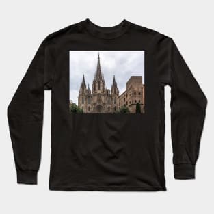 Facade of Barcelona Cathedral Long Sleeve T-Shirt